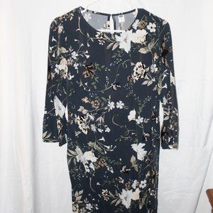 Old Navy Grey Floral Dress